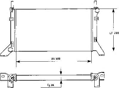 Radiador refrigeración del motor 1647744 Ford