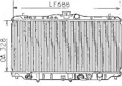 Radiador refrigeración del motor H156A27 NPS