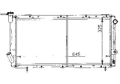 Radiador refrigeración del motor 64089 Nissens