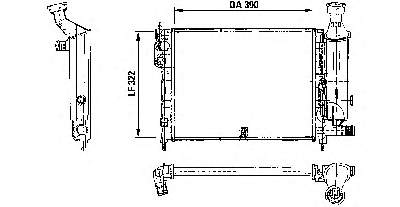 Radiador refrigeración del motor 61371 Nissens