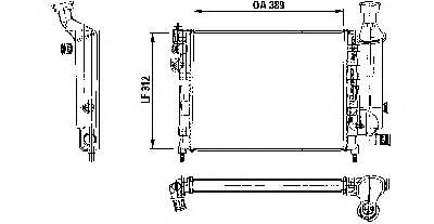 Radiador refrigeración del motor 730492 VALEO