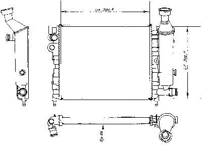 96140587 Peugeot/Citroen radiador refrigeración del motor