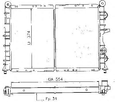 Radiador refrigeración del motor 730838 VALEO