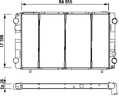 Radiador refrigeración del motor 730944 VALEO