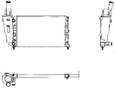 Radiador refrigeración del motor RA0110340 Jdeus