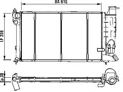 1301M0 Peugeot/Citroen radiador refrigeración del motor