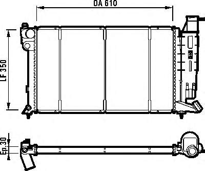 Radiador refrigeración del motor 730985 VALEO