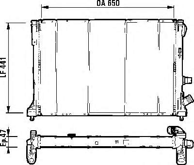 Radiador refrigeración del motor 7701040662 Renault (RVI)