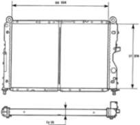 Radiador refrigeración del motor 731159 VALEO