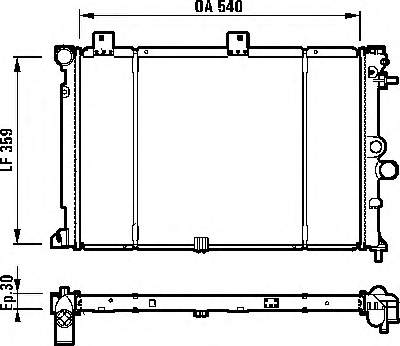 731170 VALEO radiador refrigeración del motor