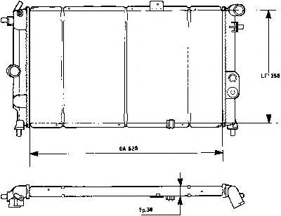 Radiador refrigeración del motor 731174 VALEO