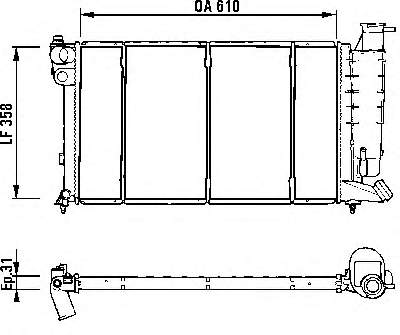 Radiador de água 9002112 VAN Wezel