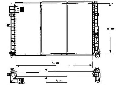 Radiador refrigeración del motor 731185 VALEO