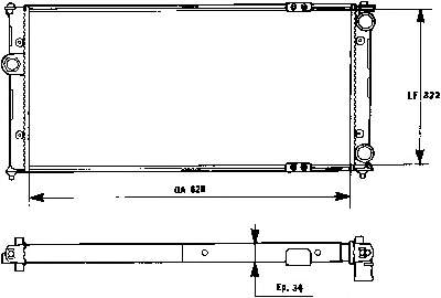 731266 VALEO radiador refrigeración del motor