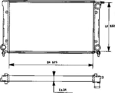 Radiador refrigeración del motor 731272 VALEO