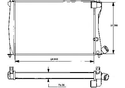 Radiador refrigeración del motor 731289 VALEO