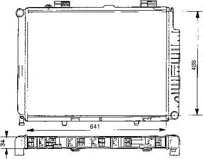 Radiador refrigeración del motor 731293 VALEO