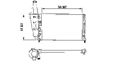 46430837 Fiat/Alfa/Lancia radiador refrigeración del motor