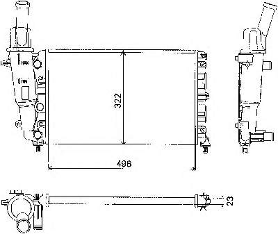 Radiador refrigeración del motor 731375 VALEO