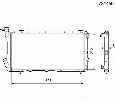 45111GA700 Subaru radiador refrigeración del motor