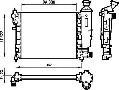 Radiador refrigeración del motor 731498 VALEO