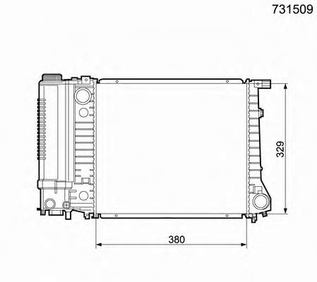 Radiador refrigeración del motor 53426A NRF