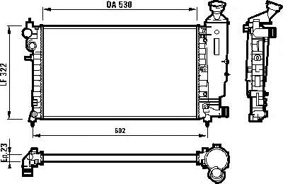 Radiador refrigeración del motor CR612000S Mahle Original