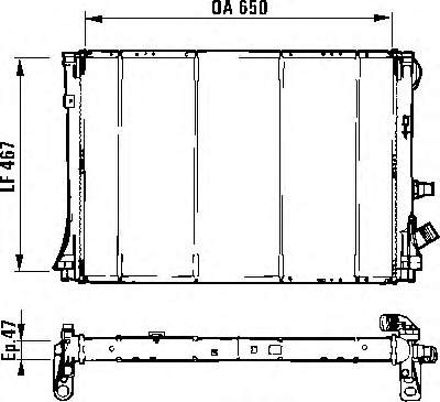 Radiador refrigeración del motor 731529 VALEO