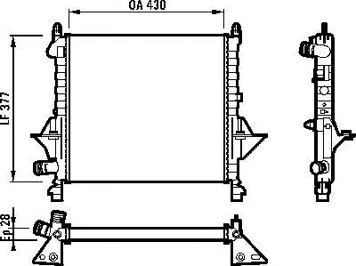 Radiador refrigeración del motor RA0230500 Jdeus