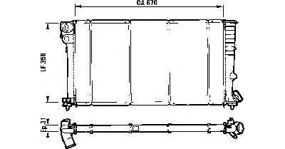Radiador refrigeración del motor 731571 VALEO