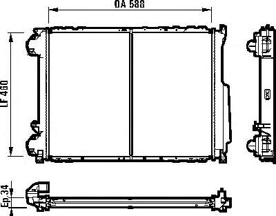 Radiador refrigeración del motor 7701042647 Renault (RVI)