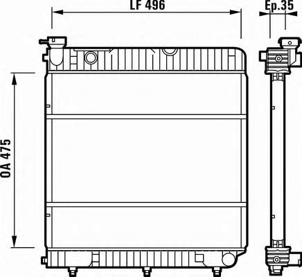 731741 VALEO radiador refrigeración del motor