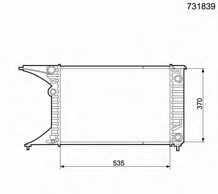 Radiador refrigeración del motor BM1308 Magneti Marelli