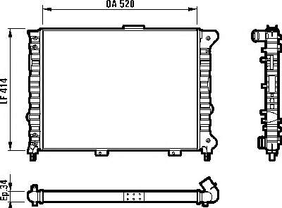 Radiador refrigeración del motor 732011 VALEO