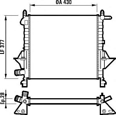 Radiador refrigeración del motor 732051 VALEO