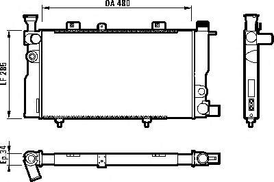 Radiador de água para Peugeot 205 I (741A, C)