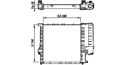 Radiador refrigeración del motor 732198 VALEO