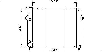 732250 VALEO radiador refrigeración del motor