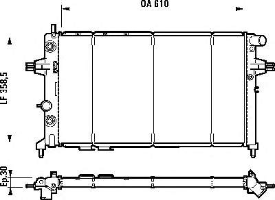 Radiador refrigeración del motor 732548 VALEO