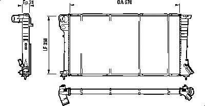 732577 VALEO radiador refrigeración del motor