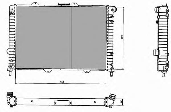 Radiador refrigeración del motor 46753255 Fiat/Alfa/Lancia