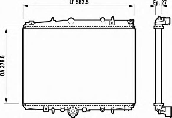 Radiador refrigeración del motor CR1433000S Mahle Original