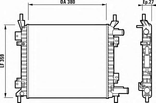 Radiador refrigeración del motor 1085636 Ford