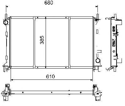 732735 VALEO radiador refrigeración del motor