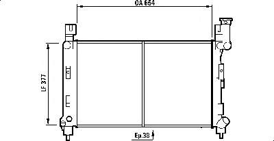 Radiador refrigeración del motor 732780 VALEO