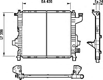 Radiador refrigeración del motor 732819 VALEO