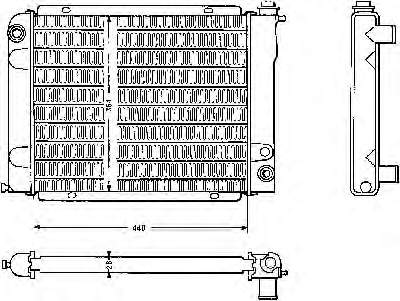 Radiador refrigeración del motor 810883 VALEO