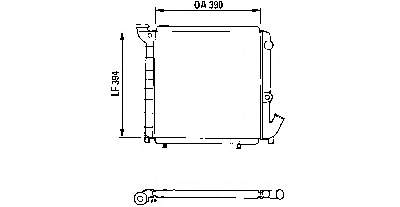 Radiador refrigeración del motor 63871 Nissens