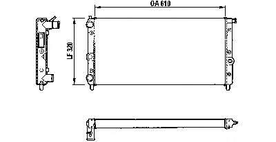 Radiador refrigeración del motor 811067 VALEO