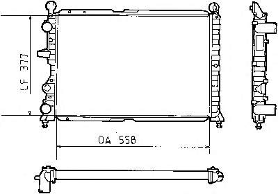 Radiador refrigeración del motor 811073 VALEO